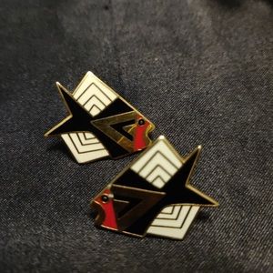Laurel Burch Earrings SIAMESE FISH earrings vintage 1980s